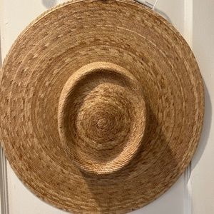 Lack of Color palm leaf wide brim hat